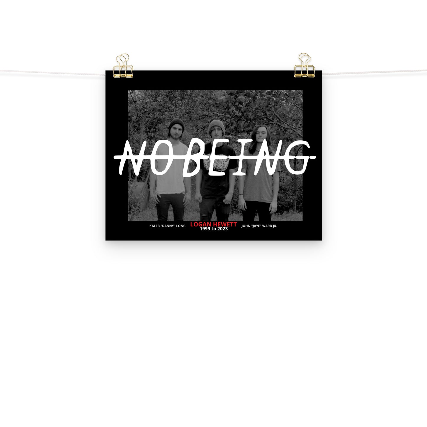 No Being - Band Photo and Logo - Poster