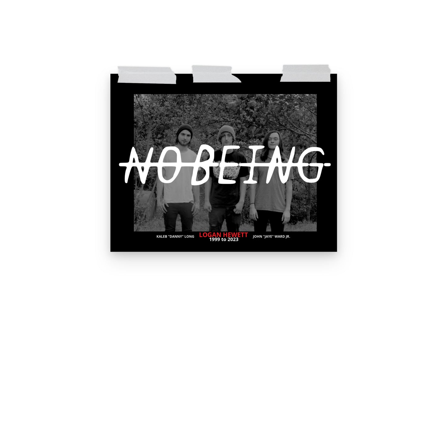 No Being - Band Photo and Logo - Poster