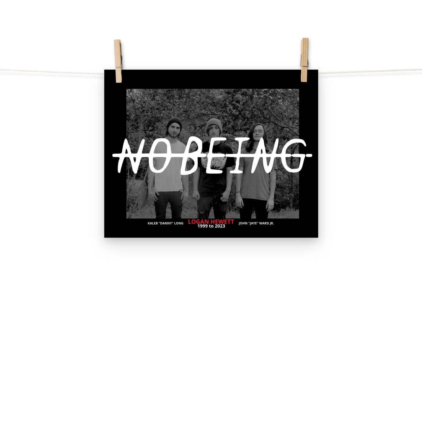 No Being - Band Photo and Logo - Poster