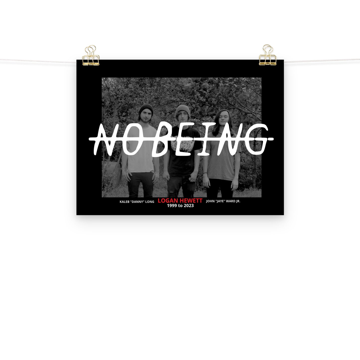 No Being - Band Photo and Logo - Poster