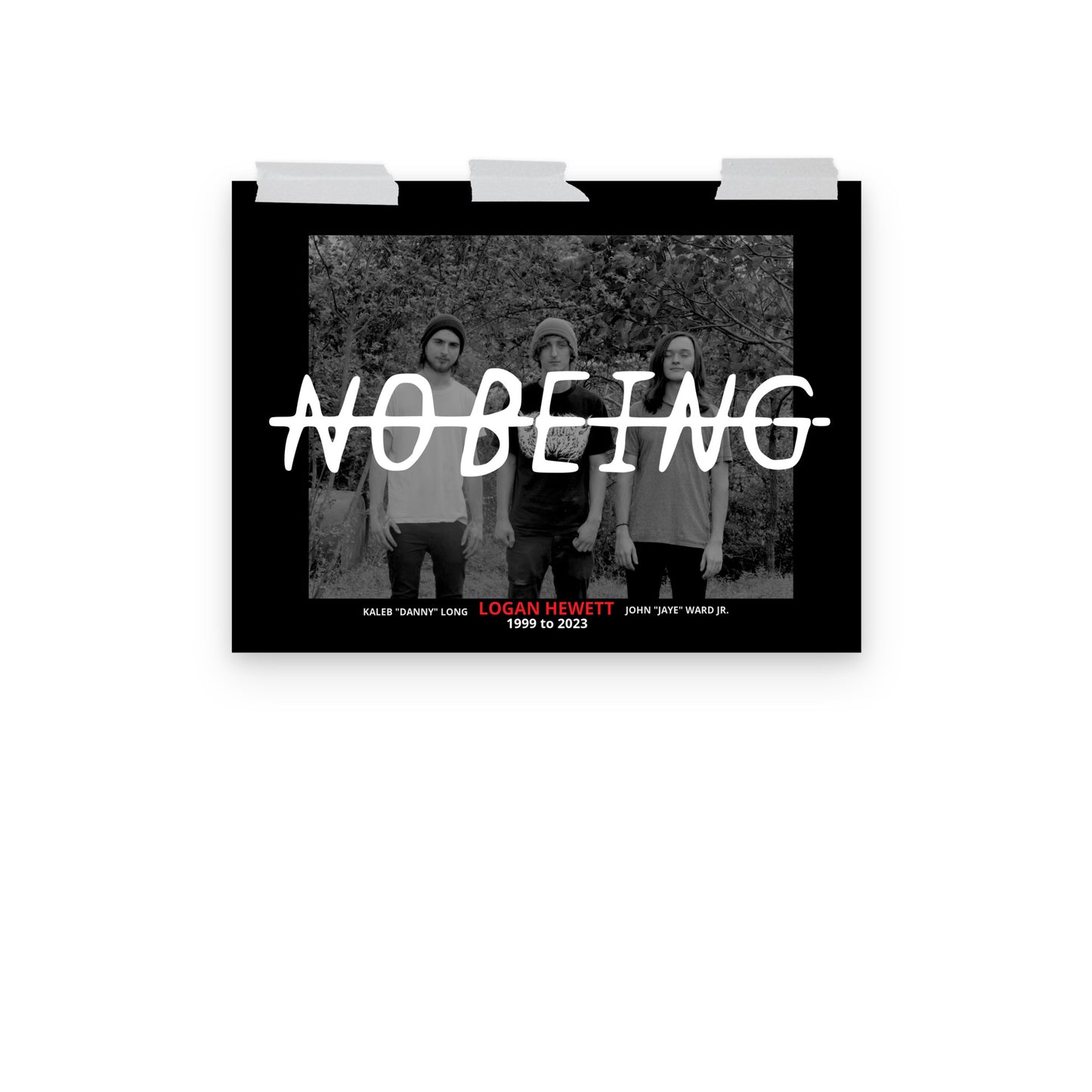 No Being - Band Photo and Logo - Poster