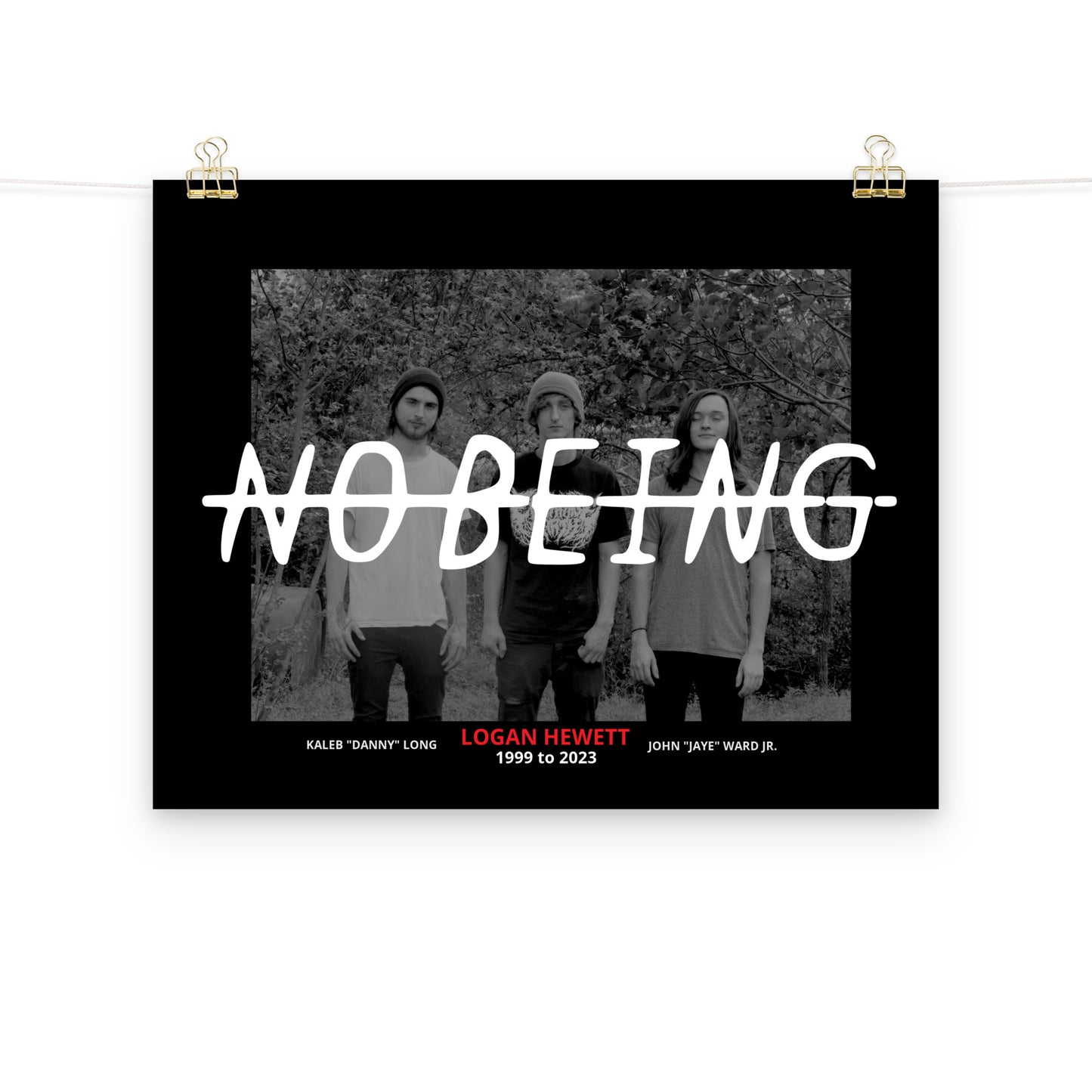 No Being - Band Photo and Logo - Poster