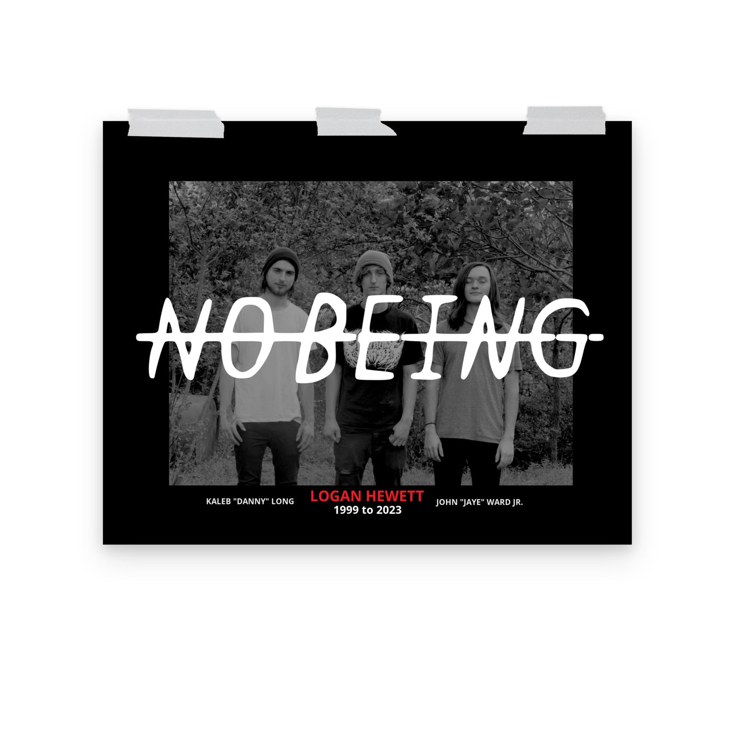 No Being - Band Photo and Logo - Poster