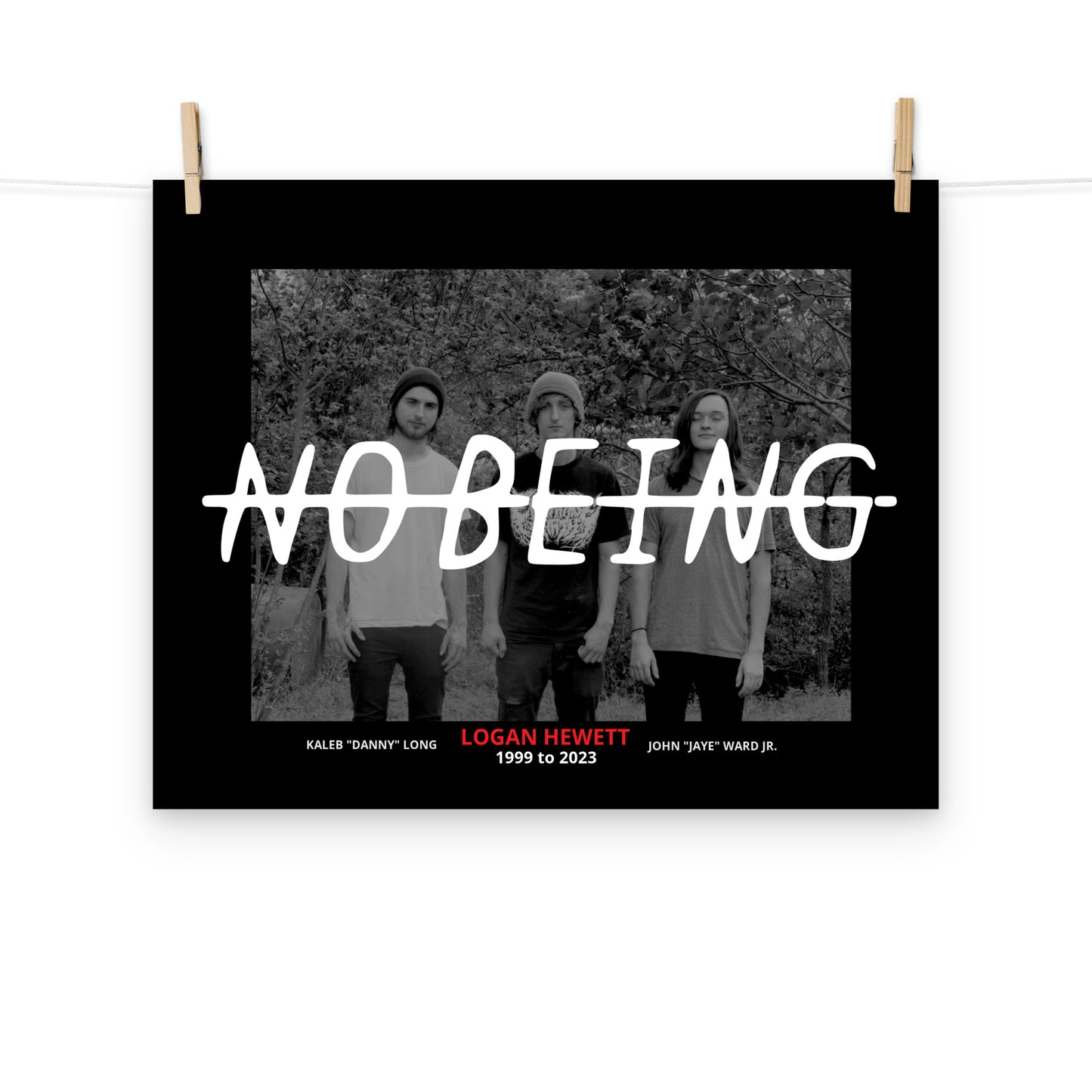 No Being - Band Photo and Logo - Poster