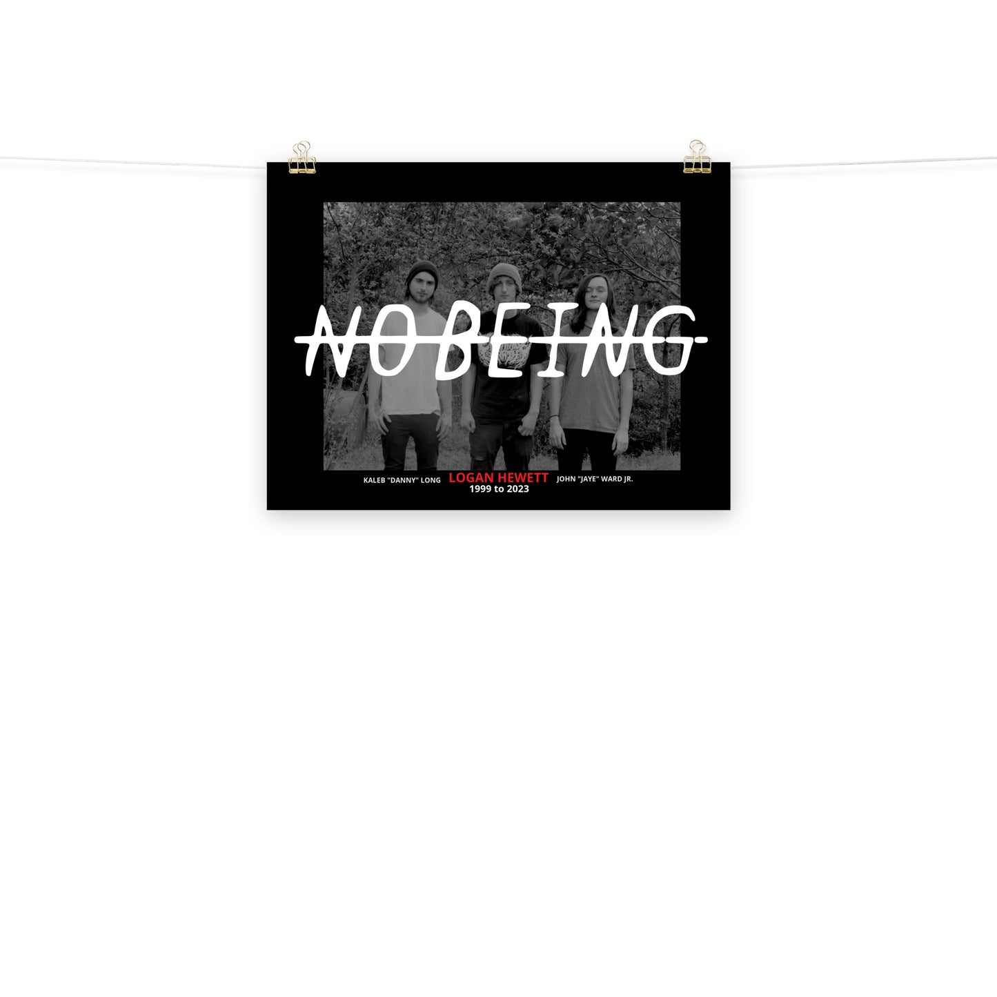 No Being - Band Photo and Logo - Poster