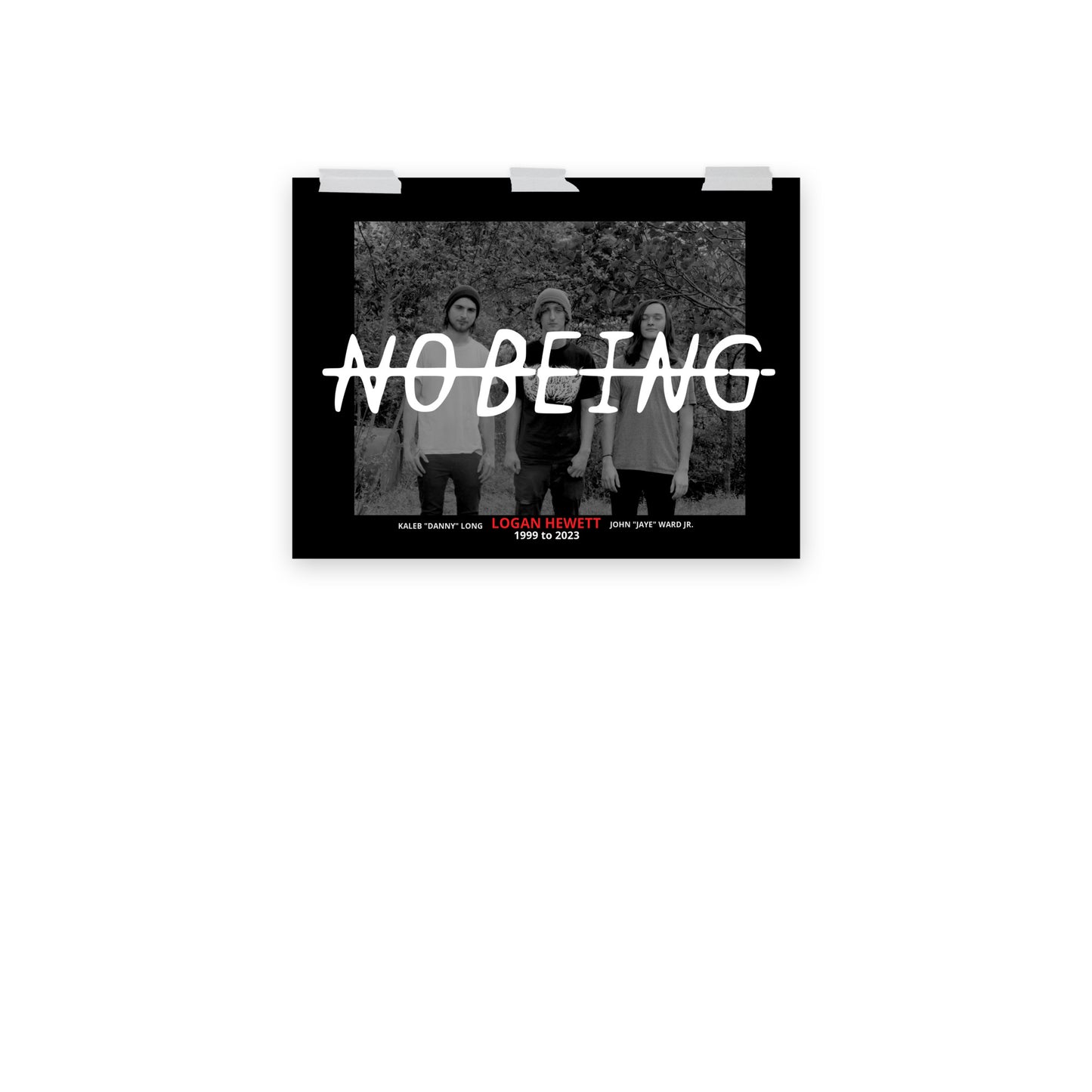 No Being - Band Photo and Logo - Poster