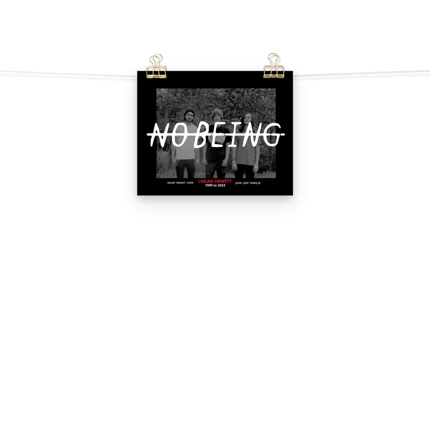 No Being - Band Photo and Logo - Poster