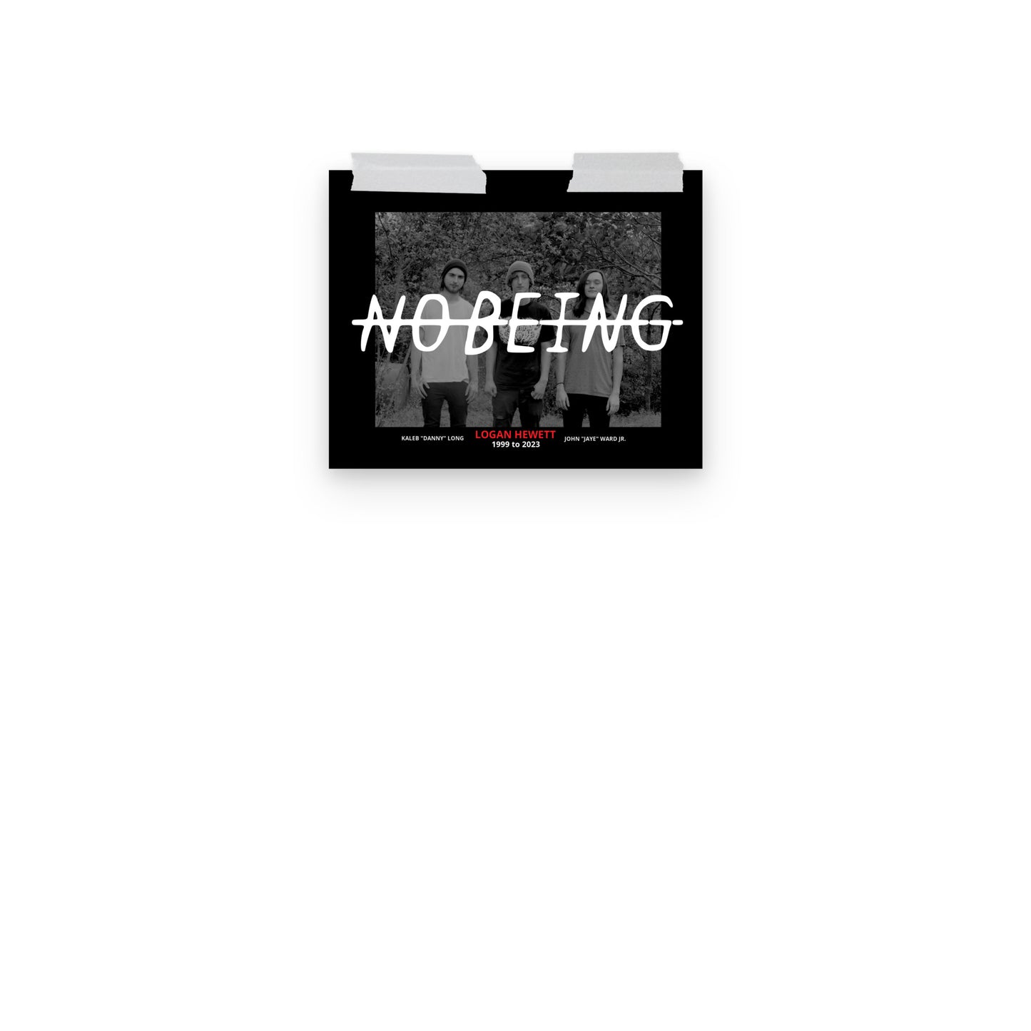 No Being - Band Photo and Logo - Poster