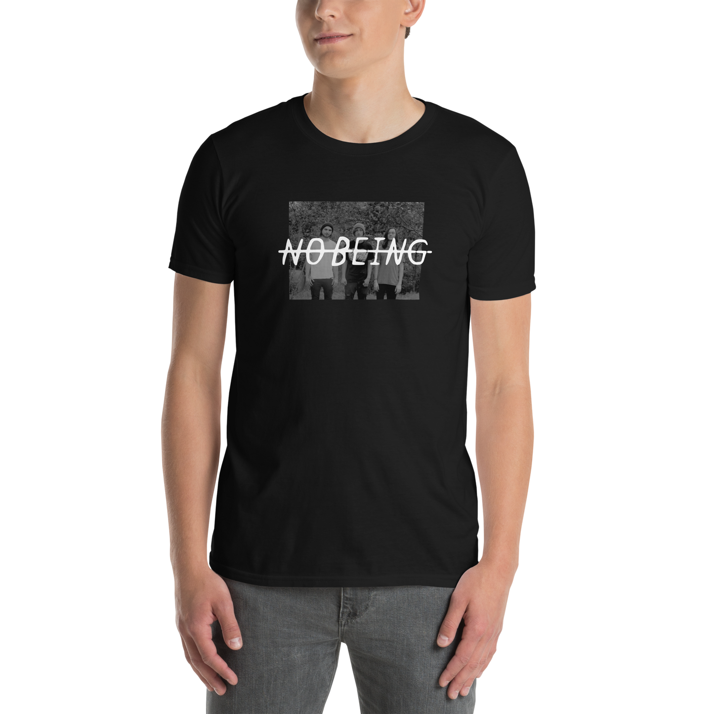 No Being - Band Photo and Logo - T - Shirt